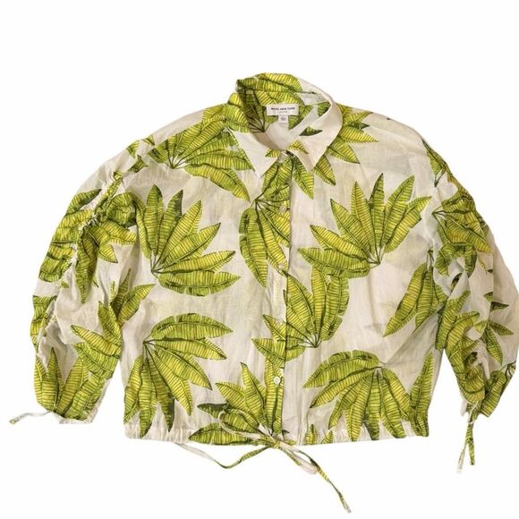Marc New York Tops - Marc New York green leaf print button up shirt
